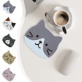 thumbnail image 1 of Hyknon Cute Cat Coasters Non-Slip Heat-Resistant Absorbent Pad Silicone Desk Mat Car Accessories Table Protector for Home Office Kitchen Decor, 1 of 6