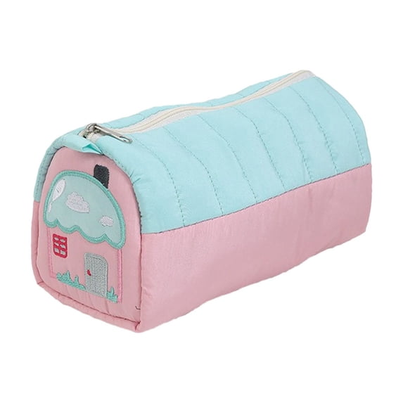 Hyknon Cute Pencil Case Large Capacity Aesthetic Pencil Pouch with Zipper, Pink Stationery Bag Organizer for Classroom College Office Supplies