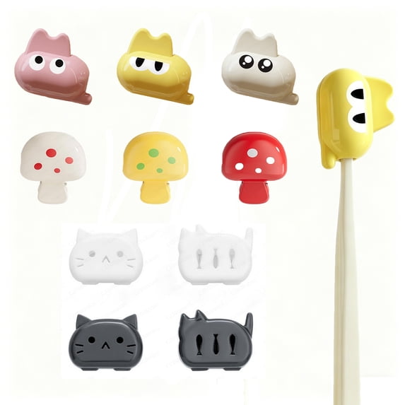 Hyknon Cute Toothbrush Covers Caps Clip-on Electric & Manual Toothbrush Head Cover Plastic Tooth Brush Protector Case for Travel Camping Business