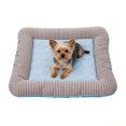 thumbnail image 1 of Hyknon Dogs Cats Pet Bed Mats, Striped Removable Dog Pad Couch, Rectangle All-Season Comfort Puppy Bed, Soft Warm Machine Washable Sleeping Kennel Mattress, Anti-slip Bottom Cushionn, Blue, 1 of 6