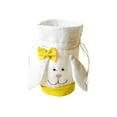 thumbnail image 1 of Hyknon Easter Bunny Bag, Plush Drawstring Bag with White Rabbit Ears Bow, Cute Multi-Purposes Gift Bags Candy Snack Pouch Jewelry Packing Pouches for Easter Egg Hunts Party Decorations, Yellow, 1 of 6
