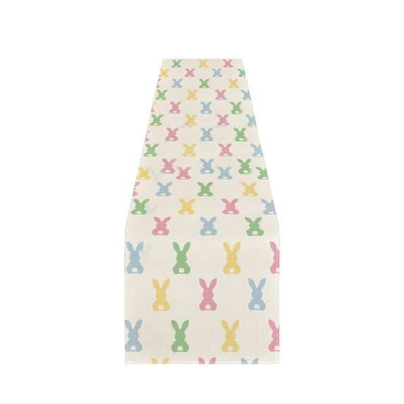 Hyknon Easter Table Runner Decor Washable Plaid Table Runners Farmhouse Table Cover Party Favors for Dining Kitchen Holiday (13x71inch)
