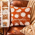 thumbnail image 1 of Hyknon Fall Pillow Covers, 18×18 Inch Pumpkin Maple Leaf Throw Pillowcase Cases, Autumn Harvest Rural Cushion Covers, Decor Pillowcases for Thanksgiving Couch Sofa Bed Indoor Home Decor, Orange, 1 of 7