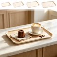 thumbnail image 1 of Hyknon Faux Wood Grain Serving Trays, Smooth Rectangular Serving Dishes, Drop-Resistant Heat Resistant Food Platters, Durable Appetizer Serving Trays for Fruit Tea Dessert Coffee Kitchen 12"× 8.7", 1 of 6