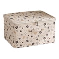 thumbnail image 1 of Hyknon Floral Fabric Storage Box, Large Organizer Box With Zipper, Dustproof Durable Closet Organizer, Foldable Neat Storage Container, Multi-Purpose Organization for Clothes Toys 19×15×12 Inch, 1 of 6