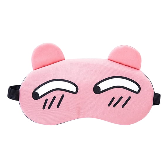 Hyknon Funny Sleep Mask for Side Sleeper Soft Eye Mask for Women Men Eye Masks for Sleep Nap Blocking Light, Fabric Breathable Adjustable Pink