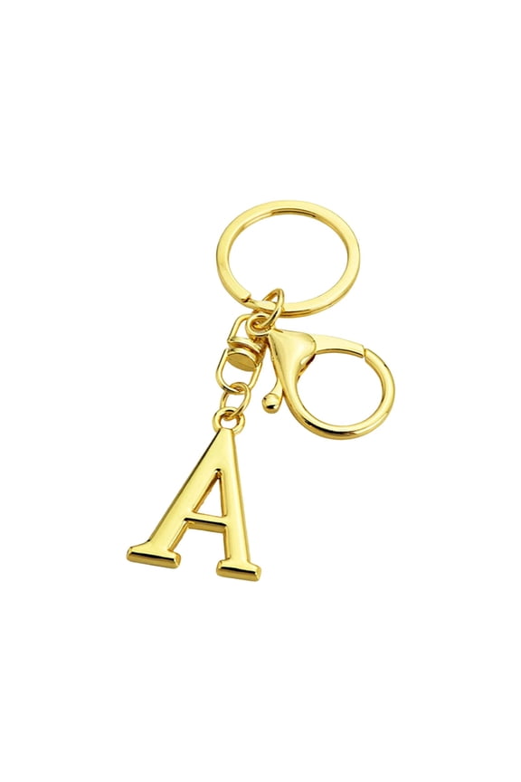 Initial Keychain Key Chain Alphabet A-Z Metal Gold Key Chains Hanging Pendants for Purse Car Keychain Hangbags