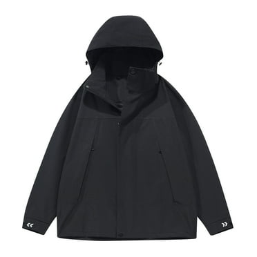 Hyknon Jackets for Women 2025 Fall Fashion Color Block Outdoor Windproof and Rainproof Outdoor Windbreaker Jacket Leisure Loose Fitting Zipper up Long Sleeve Hooded Jackets