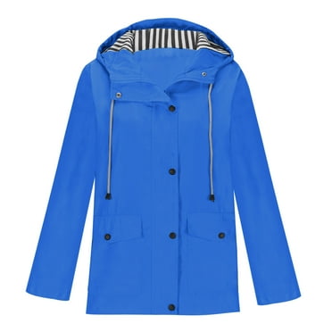 Hyknon Jackets for Women 2025 Outdoor Running Hiking Windbreaker Jackets Fall Fashion Solid Color Loose Plus Size Hooded Jackets with Pockets