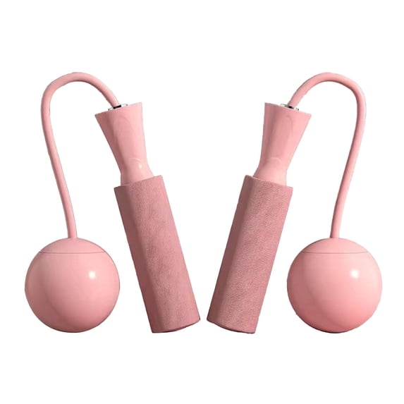 Hyknon Jump Rope Fitness Equipment Adjustable Non-Slip Cordless Jump Ropes with Weighted Balls Quiet Absorbent Skipping Rope for Women Men Exercise