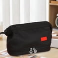 thumbnail image 1 of Hyknon Large Capacity Pencil Case Pen Pouch, Multi-layered Pencil Holder, Simple Stationery Bag with Zipper, Storage Slots Pen Pouch for Women Adult, Portable Storage Bag for Makeup College, Black, 1 of 6