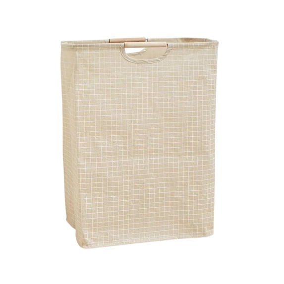 Hyknon Laundry Hamper Large Canvas Dirty Cloth Hamper Basket with Handle Durable Collapsible Storage Containers for Toys Bathroom Bedroom Space Saving