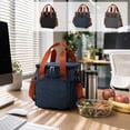 thumbnail image 1 of Hyknon Lunch Bag for Women Men, Portable Lunch Tote Bags with Detachable Shoulder Strap, Reusable Insulated Lunch Box, Multi-Pocket Leakproof Sturdy Large Cooler Lunchbag for Work Picnic Travel Black, 1 of 6