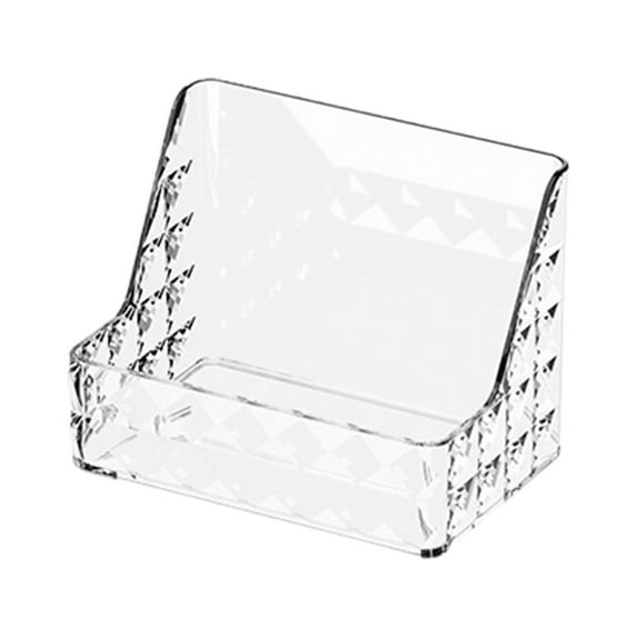Hyknon Makeup Organizer for Vanity Plastic Crystal Skincare Organizer Box White Bathroom Cosmetic Display Cases for Dresser Bedroom Countertop