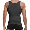 thumbnail image 1 of Hyknon Mens Slimming Body Shaper Vest, Elastic Compression Shirt, Tummy Control Slimming Tank Top, Comfortable Abs Abdomen Workout Vest, Simple Base Undershirt for At home Exercise Fitness（Gray M）, 1 of 6