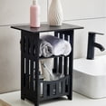 thumbnail image 1 of Hyknon Nightstand, Modern Mini Small Bedside Table, Cute End Table Nightstands for Small Spaces, Minimalist Open Bed Side Table, Bedside Storage Shelf for Bedroom Living Room Sofa Corner, Black, 1 of 6