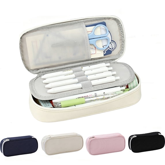 Hyknon Pencil Case Large Capacity Tear-Resistant Pen Case Box with Zipper Waterproof Stationery Makeup Organizer Pouch for College Office Travel