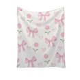 thumbnail image 1 of Hyknon Pink Bow Throw Blanket Insulated Reversible Soft Blankets Decorative Lightweight Cozy Blanket for Girls Living Room Office (29.5x39.4Inch), 1 of 6