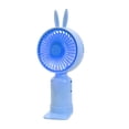 thumbnail image 1 of Hyknon Portable Handheld Mini Fan, Cute Powerful Fan with Rabbit Shaped, USB Rechargeable Personal Fan with Base, Pocket Lightweight Fan for Women Travel Outdoor Office Home Desk Decor, Blue, 1 of 6