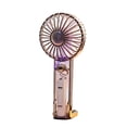 thumbnail image 1 of Hyknon Portable Handheld Mini Fan, Simple Powerful Fan with Foldable Base, Transparency USB Rechargeable Personal Fan, Pocket Fan for Women Travel Summer Outdoor Office Desk Decor, Black, 1 of 6