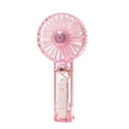 thumbnail image 1 of Hyknon Portable Handheld Mini Fan, Simple Powerful Fan with Foldable Base, Transparency USB Rechargeable Personal Fan, Pocket Fan for Women Travel Summer Outdoor Office Desk Decor, Pink, 1 of 6