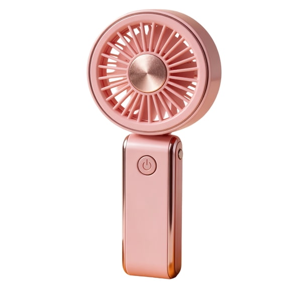 Hyknon Portable Handheld Mini Fan, Simple Powerful Fan with Rope handle, USB Rechargeable Personal Fan with Battery, Pocket Lightweight Fan for Women Travel Summer Outdoor Office Desk Decor, Pink