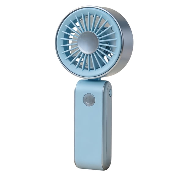 Hyknon Portable Handheld Mini Fan, Simple Powerful Fan with Rope handle, USB Rechargeable Personal Fan with Battery, Pocket Lightweight Fan for Women Travel Summer Outdoor Office Desk Decor, Blue