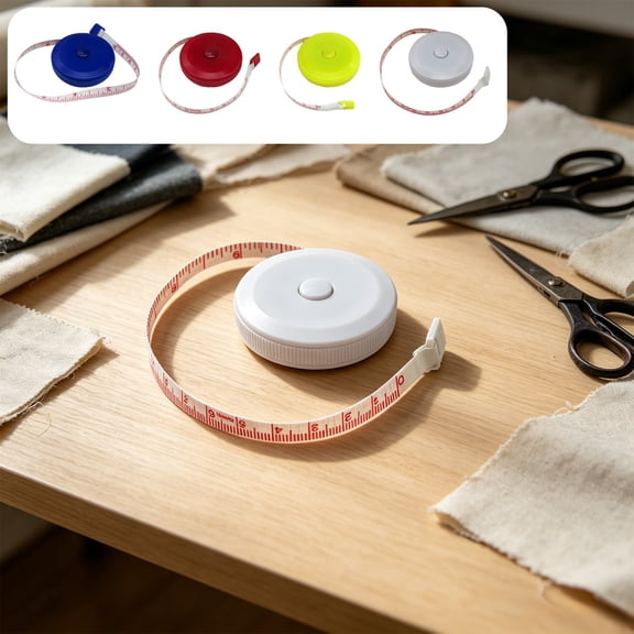Hyknon Retractable Tape Measure for Body, 60Inch 1.5Meter Dual Sided Flexible Ruler, Portable Soft Measuring Tape, Multi-Functional Mini Tape Ruler for Sewing Cloth Weight Loss DIY Handicraft, Pink