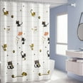 thumbnail image 1 of Hyknon Shower Curtain Clear Quick-Drying White Shower Curtains Washable Waterproof 71x71" Bath Curtain with 13 Hooks Bathroom Set for Hotel Home Bathroom Decor, 1 of 6
