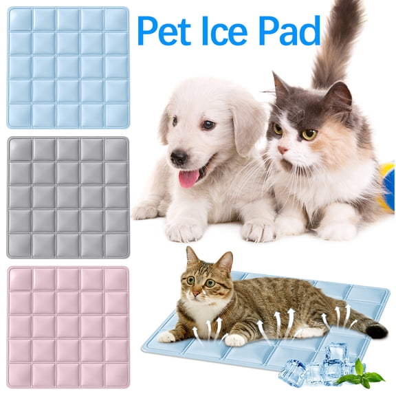 Hyknon Soft Ice Mat for Human And Pet, Portable Foldable Cool Cushions, Reusable Freezable Office Seat Cushions with Liquid（100ML）, Multi-Purpose for Food Office Pet, Pink