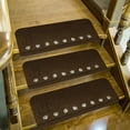 thumbnail image 1 of Hyknon Stair Treads for Wooden Steps 22X9" Non-Slip Cute Carpet Mat with Lights Washable Coffee Stair Runner Decorative Stair Rugs for Indoor Safety, 1 of 6
