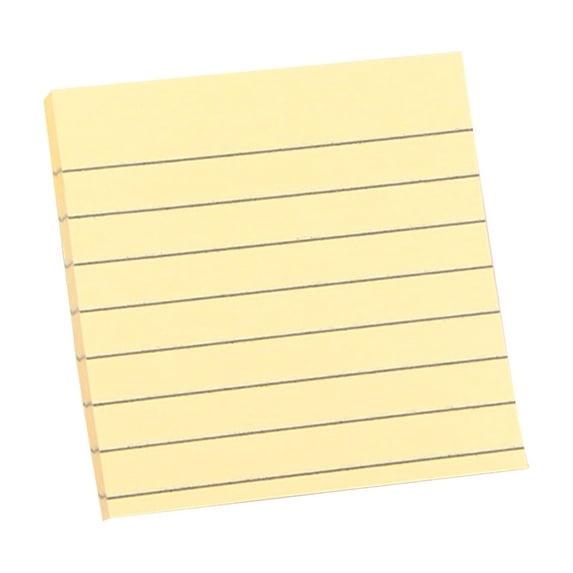 Hyknon Sticky Notes 3x3 Inch, 100 Sheets Lined Self-Stick Pads Bright Colors Sticky Note, Recyclable Stickers Note Tabs, Easy to Post Removable Reminder Labels for Home Office Notebook Daily, Yellow