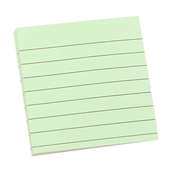 Hyknon Sticky Notes 3x3 Inch, 100 Sheets Lined Self-Stick Pads Bright Colors Sticky Note, Recyclable Stickers Note Tabs, Easy to Post Removable Reminder Labels for Home Office Notebook Daily, Green