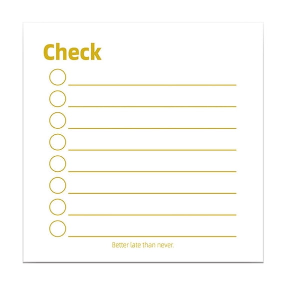 Hyknon Sticky Notes 3x3 Inch, 50 Sheets Task List & Checkbox Note Tabs Sticky Note, Recyclable Themed Self-Stick Memo Pads Stickers Note Tabs, Organized To-Do Reminder Notes for Home Office Daily (C)