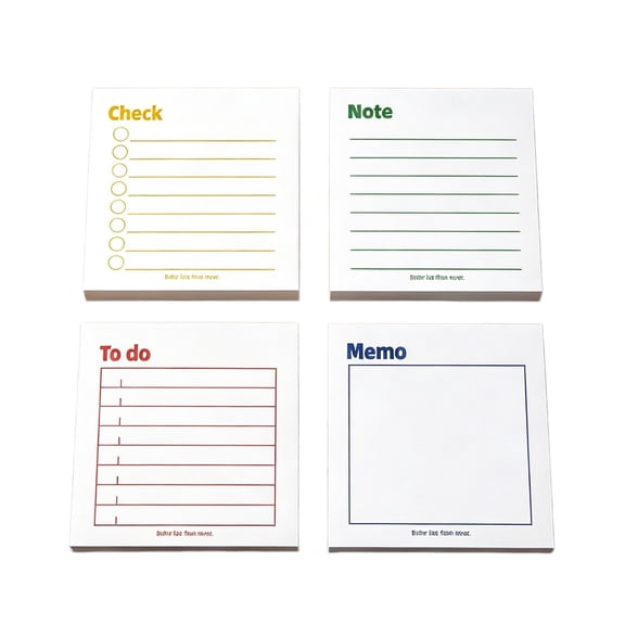 Hyknon Sticky Notes Sets 3×3 Inch , 4 Pack Total 200 Sheets Floral & Planner Style Memo Pads, Self-Adhesive Lined/Blank Note Tabs, Cute & Functional Notes for Office Journal Organization (B)