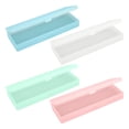 thumbnail image 1 of Hyknon Translucent Frosted Pencil Cases,Large Pencil Box with Snap-Tight Lids, Crayon Marker Pen Organizer, Plastic Organizing Container, Storage Box for Office College Classroom7.7"×2.6"×1.8" White, 1 of 6