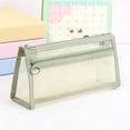 thumbnail image 1 of Hyknon Transparent Mesh Pencil Cases, Portable Large Capacity Stationery Bag with Zipper, Simple Triangular Pencil Case Pouch, Multi-Functional Stationery Pouch for Makeup Office Travel Daily, Green, 1 of 6