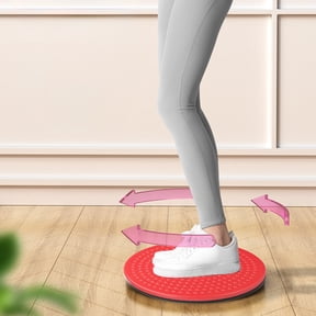 Hyknon Twisting Waist Disc, Core Abs Exercise Waist Twister Machine, Body Shaping Twisting Rotating Boards, Waist Aerobic Fitness Slim Tool, Round Beads Foot Massage Twisting Sports Equipment, Red