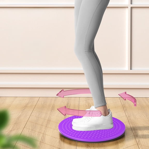 Hyknon Twisting Waist Disc, Core Abs Exercise Waist Twister Machine, Body Shaping Twisting Rotating Boards, Waist Aerobic Fitness Slim Tool, Round Beads Foot Massage Twisting Sports Equipment, Purple