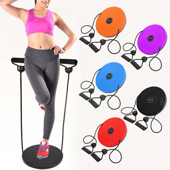 Hyknon Twisting Waist Disc, Core Abs Exercise Waist Twister Machine with Handles, Body Shaping Twisting Rotating Boards, Waist Aerobic Fitness Slim Tool, Foot Massage Twisting Sports Equipment, Red