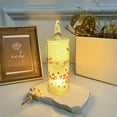 thumbnail image 1 of Hyknon Valentine Flameless Candles Battery Operated Flickering Love LED Fake Pillar Candles Tabletop Plastic Night Light for Wedding Dining Kitchen Decor, 1 of 6