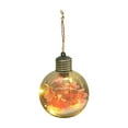 thumbnail image 1 of Hyknon Vintage Christmas Tree Lights Fall Decor Shatterproof Flower Round String Lights with LED Transparent Hanging Ornaments for Christmas Decoration Home Party, 1 of 6
