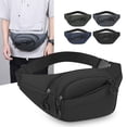 thumbnail image 1 of Hyknon Waterproof Fanny Pack Large Oxford Cloth Crossbody Belt Bag Zipper Durable Adjustable Waist Pack Bag for Women Men Sports Blue, 1 of 5
