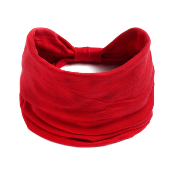 Hyknon Wide Headband for Women Non-Slip Elastic Knotted Hair Bands Absorption Fashion Head Bands Head Wraps for Yoga Running Workout