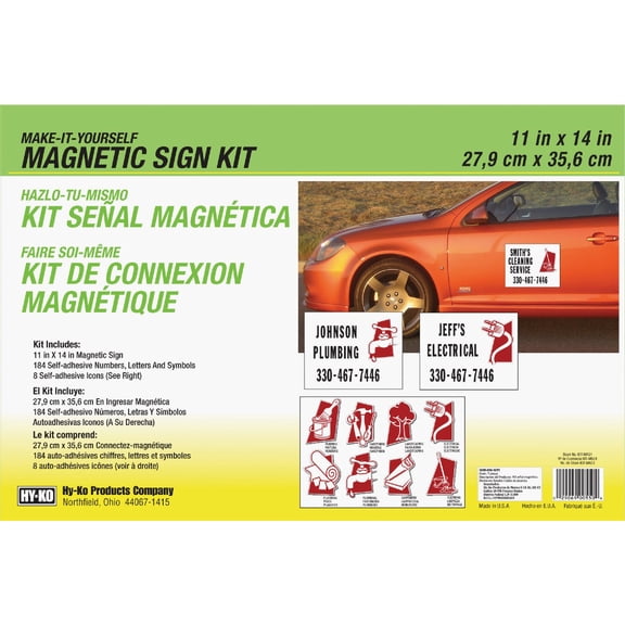 Hyko Prod. Hy-Ko Magnetic Make-It-Yourself Sign Kit - Pack of 6