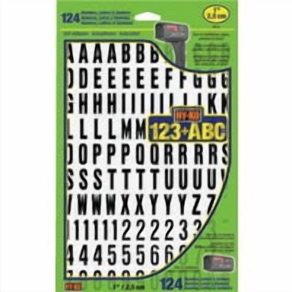 Hyko Prod. Hy-Ko Polyester Numbers, Letters & Symbols - Pack of 24