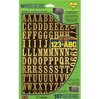 Hyko Prod. Hy-Ko Polyester Numbers, Letters & Symbols - Pack of 8 Multipack Supply