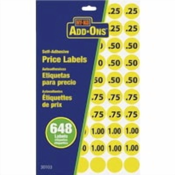 Hyko Prod. Midwest Fastener Hy-Ko Adhesive Price Labels - Pack of 12 Pro Bulk Pack