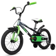 Hykolity Kids Bike, 16 Inch Children Bicycle for Boys &amp; Girls Ages 4-6 Years Old, Rider Height 38-48 Inch, Sport Bike BMX Freestyle Handlebar Black Green