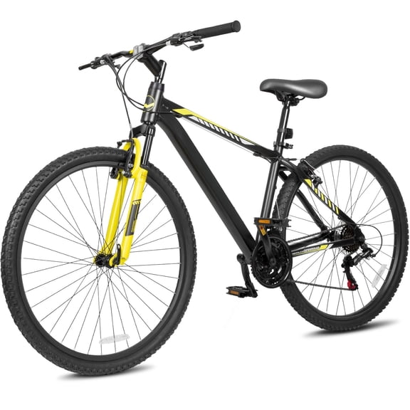 Hykolity 29 inch Mountain Bike 29r MTB Sport Bicycle Large Bike Full Suspension Lightweight Outdoor Cycling for Adult Men Woman - Sooty Gray